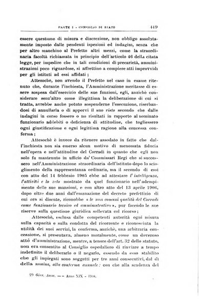 La giustizia amministrativa raccolta di decisioni e pareri del Consiglio di Stato, decisioni della Corte dei conti, sentenze della Cassazione di Roma, e decisioni delle Giunte provinciali amministrative