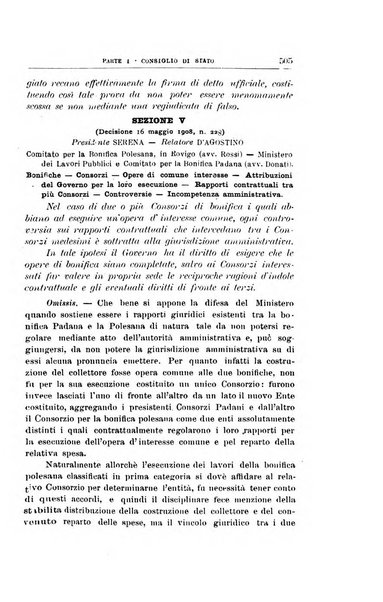 La giustizia amministrativa raccolta di decisioni e pareri del Consiglio di Stato, decisioni della Corte dei conti, sentenze della Cassazione di Roma, e decisioni delle Giunte provinciali amministrative