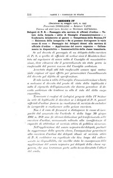 La giustizia amministrativa raccolta di decisioni e pareri del Consiglio di Stato, decisioni della Corte dei conti, sentenze della Cassazione di Roma, e decisioni delle Giunte provinciali amministrative