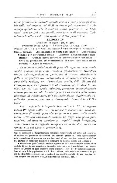 La giustizia amministrativa raccolta di decisioni e pareri del Consiglio di Stato, decisioni della Corte dei conti, sentenze della Cassazione di Roma, e decisioni delle Giunte provinciali amministrative