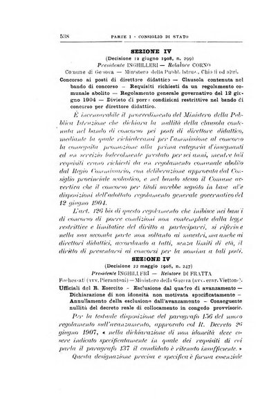 La giustizia amministrativa raccolta di decisioni e pareri del Consiglio di Stato, decisioni della Corte dei conti, sentenze della Cassazione di Roma, e decisioni delle Giunte provinciali amministrative