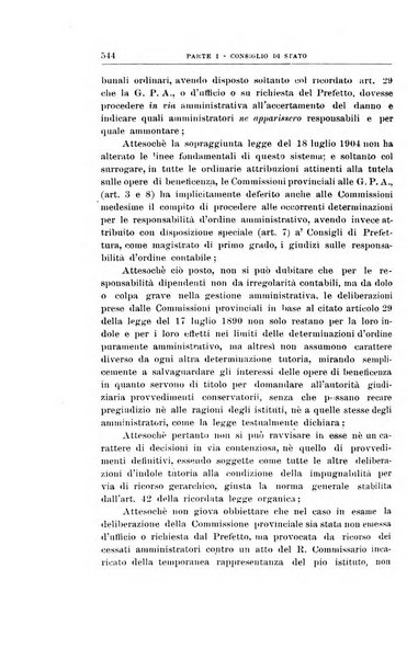 La giustizia amministrativa raccolta di decisioni e pareri del Consiglio di Stato, decisioni della Corte dei conti, sentenze della Cassazione di Roma, e decisioni delle Giunte provinciali amministrative