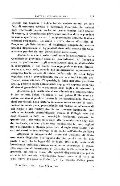 La giustizia amministrativa raccolta di decisioni e pareri del Consiglio di Stato, decisioni della Corte dei conti, sentenze della Cassazione di Roma, e decisioni delle Giunte provinciali amministrative