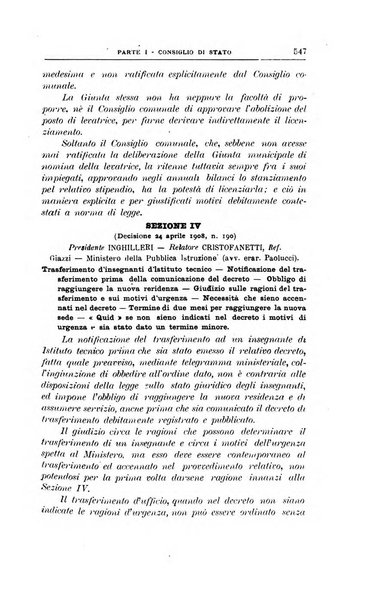 La giustizia amministrativa raccolta di decisioni e pareri del Consiglio di Stato, decisioni della Corte dei conti, sentenze della Cassazione di Roma, e decisioni delle Giunte provinciali amministrative