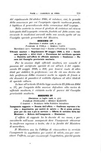 La giustizia amministrativa raccolta di decisioni e pareri del Consiglio di Stato, decisioni della Corte dei conti, sentenze della Cassazione di Roma, e decisioni delle Giunte provinciali amministrative