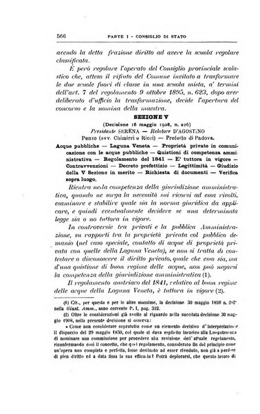 La giustizia amministrativa raccolta di decisioni e pareri del Consiglio di Stato, decisioni della Corte dei conti, sentenze della Cassazione di Roma, e decisioni delle Giunte provinciali amministrative