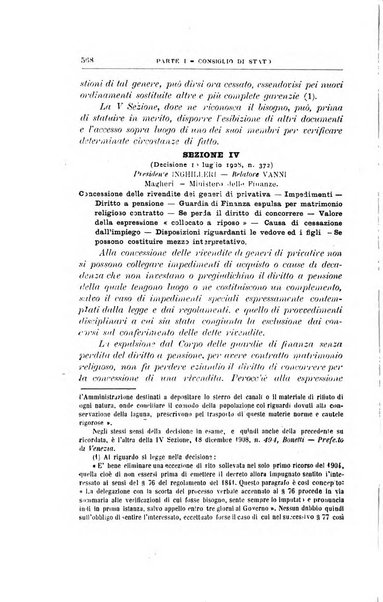 La giustizia amministrativa raccolta di decisioni e pareri del Consiglio di Stato, decisioni della Corte dei conti, sentenze della Cassazione di Roma, e decisioni delle Giunte provinciali amministrative