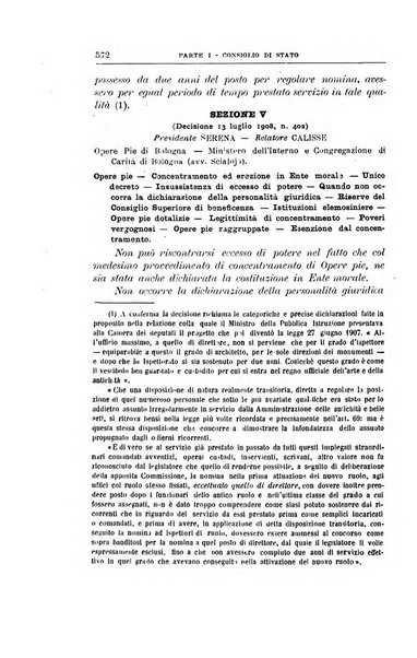 La giustizia amministrativa raccolta di decisioni e pareri del Consiglio di Stato, decisioni della Corte dei conti, sentenze della Cassazione di Roma, e decisioni delle Giunte provinciali amministrative