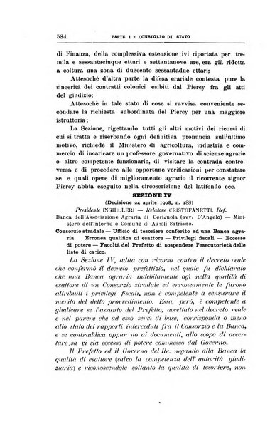 La giustizia amministrativa raccolta di decisioni e pareri del Consiglio di Stato, decisioni della Corte dei conti, sentenze della Cassazione di Roma, e decisioni delle Giunte provinciali amministrative