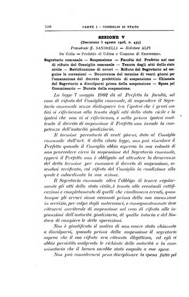 La giustizia amministrativa raccolta di decisioni e pareri del Consiglio di Stato, decisioni della Corte dei conti, sentenze della Cassazione di Roma, e decisioni delle Giunte provinciali amministrative