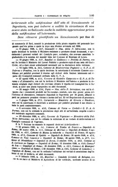 La giustizia amministrativa raccolta di decisioni e pareri del Consiglio di Stato, decisioni della Corte dei conti, sentenze della Cassazione di Roma, e decisioni delle Giunte provinciali amministrative