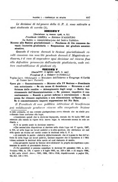 La giustizia amministrativa raccolta di decisioni e pareri del Consiglio di Stato, decisioni della Corte dei conti, sentenze della Cassazione di Roma, e decisioni delle Giunte provinciali amministrative