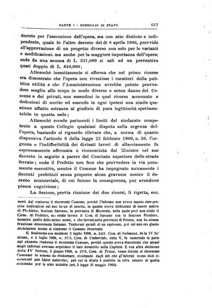 La giustizia amministrativa raccolta di decisioni e pareri del Consiglio di Stato, decisioni della Corte dei conti, sentenze della Cassazione di Roma, e decisioni delle Giunte provinciali amministrative