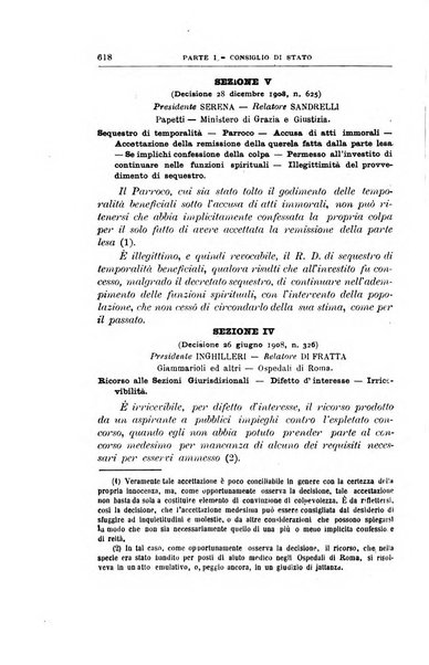 La giustizia amministrativa raccolta di decisioni e pareri del Consiglio di Stato, decisioni della Corte dei conti, sentenze della Cassazione di Roma, e decisioni delle Giunte provinciali amministrative