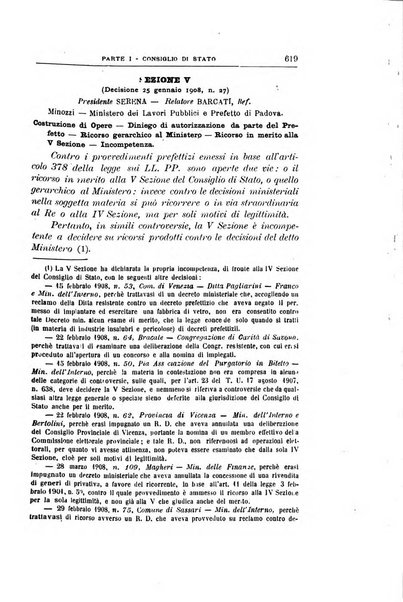 La giustizia amministrativa raccolta di decisioni e pareri del Consiglio di Stato, decisioni della Corte dei conti, sentenze della Cassazione di Roma, e decisioni delle Giunte provinciali amministrative