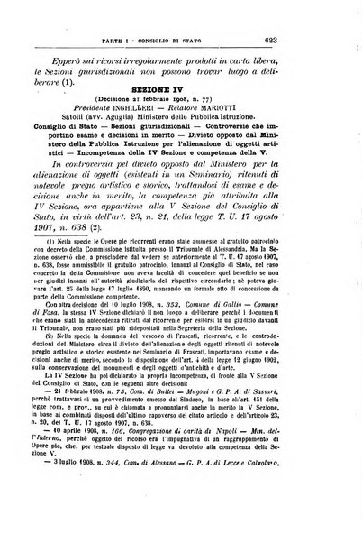 La giustizia amministrativa raccolta di decisioni e pareri del Consiglio di Stato, decisioni della Corte dei conti, sentenze della Cassazione di Roma, e decisioni delle Giunte provinciali amministrative