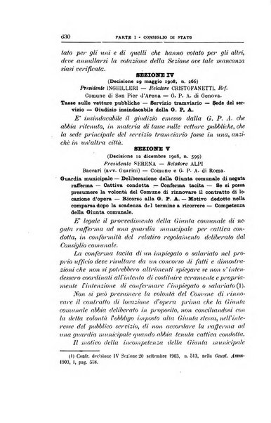 La giustizia amministrativa raccolta di decisioni e pareri del Consiglio di Stato, decisioni della Corte dei conti, sentenze della Cassazione di Roma, e decisioni delle Giunte provinciali amministrative