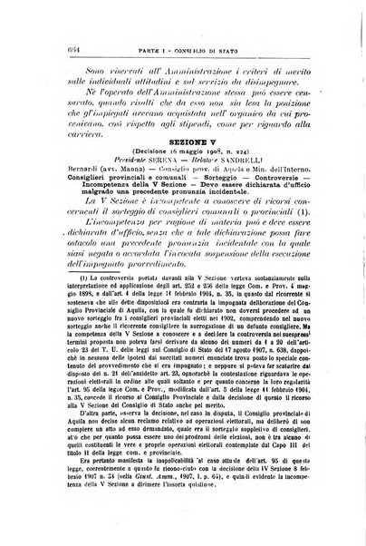 La giustizia amministrativa raccolta di decisioni e pareri del Consiglio di Stato, decisioni della Corte dei conti, sentenze della Cassazione di Roma, e decisioni delle Giunte provinciali amministrative