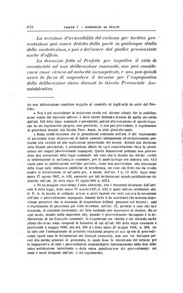 La giustizia amministrativa raccolta di decisioni e pareri del Consiglio di Stato, decisioni della Corte dei conti, sentenze della Cassazione di Roma, e decisioni delle Giunte provinciali amministrative