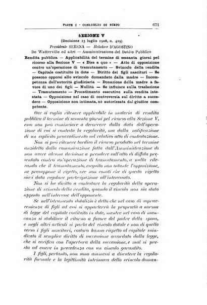 La giustizia amministrativa raccolta di decisioni e pareri del Consiglio di Stato, decisioni della Corte dei conti, sentenze della Cassazione di Roma, e decisioni delle Giunte provinciali amministrative