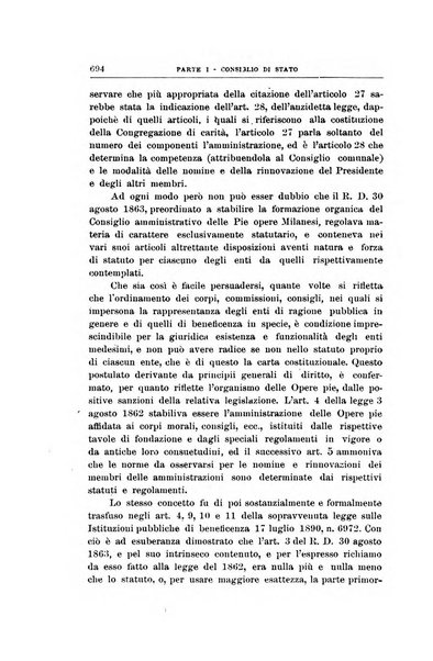 La giustizia amministrativa raccolta di decisioni e pareri del Consiglio di Stato, decisioni della Corte dei conti, sentenze della Cassazione di Roma, e decisioni delle Giunte provinciali amministrative