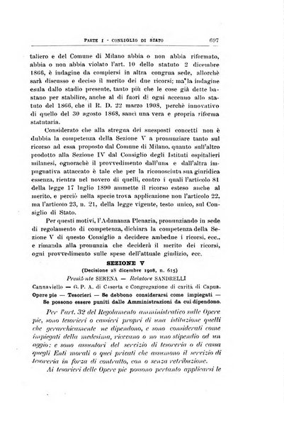 La giustizia amministrativa raccolta di decisioni e pareri del Consiglio di Stato, decisioni della Corte dei conti, sentenze della Cassazione di Roma, e decisioni delle Giunte provinciali amministrative