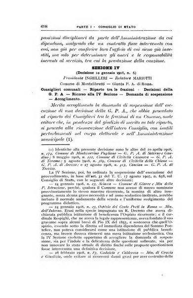 La giustizia amministrativa raccolta di decisioni e pareri del Consiglio di Stato, decisioni della Corte dei conti, sentenze della Cassazione di Roma, e decisioni delle Giunte provinciali amministrative