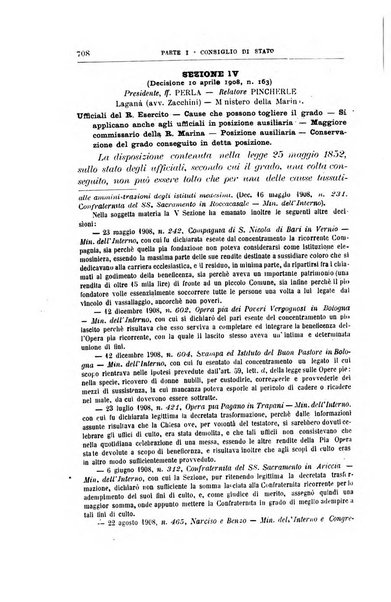 La giustizia amministrativa raccolta di decisioni e pareri del Consiglio di Stato, decisioni della Corte dei conti, sentenze della Cassazione di Roma, e decisioni delle Giunte provinciali amministrative