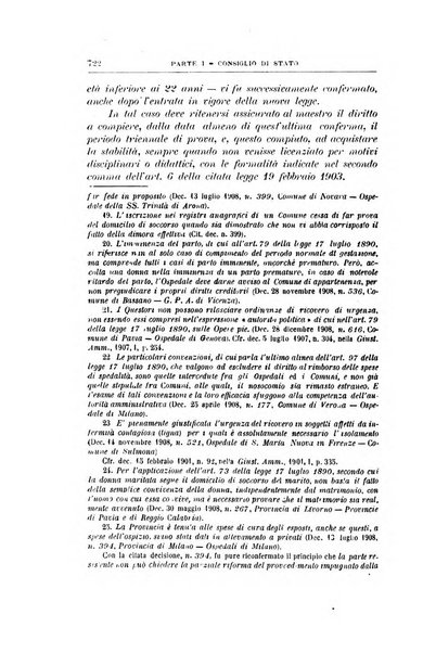 La giustizia amministrativa raccolta di decisioni e pareri del Consiglio di Stato, decisioni della Corte dei conti, sentenze della Cassazione di Roma, e decisioni delle Giunte provinciali amministrative