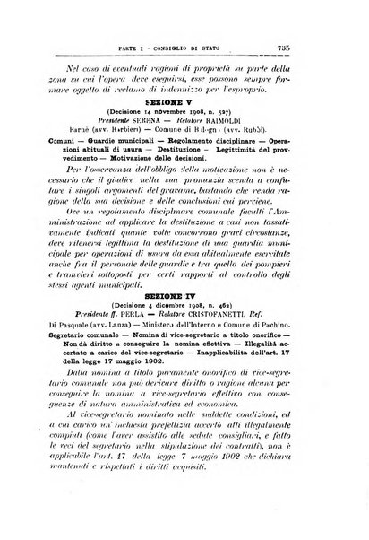 La giustizia amministrativa raccolta di decisioni e pareri del Consiglio di Stato, decisioni della Corte dei conti, sentenze della Cassazione di Roma, e decisioni delle Giunte provinciali amministrative