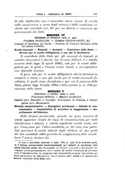 La giustizia amministrativa raccolta di decisioni e pareri del Consiglio di Stato, decisioni della Corte dei conti, sentenze della Cassazione di Roma, e decisioni delle Giunte provinciali amministrative