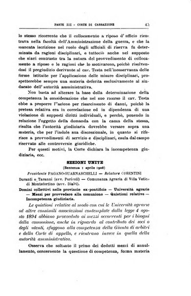 La giustizia amministrativa raccolta di decisioni e pareri del Consiglio di Stato, decisioni della Corte dei conti, sentenze della Cassazione di Roma, e decisioni delle Giunte provinciali amministrative