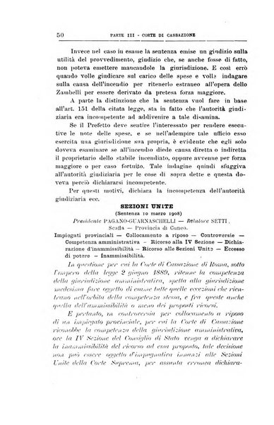 La giustizia amministrativa raccolta di decisioni e pareri del Consiglio di Stato, decisioni della Corte dei conti, sentenze della Cassazione di Roma, e decisioni delle Giunte provinciali amministrative