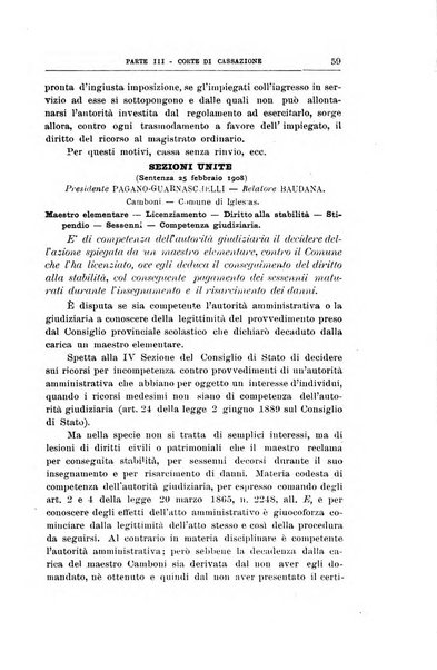 La giustizia amministrativa raccolta di decisioni e pareri del Consiglio di Stato, decisioni della Corte dei conti, sentenze della Cassazione di Roma, e decisioni delle Giunte provinciali amministrative