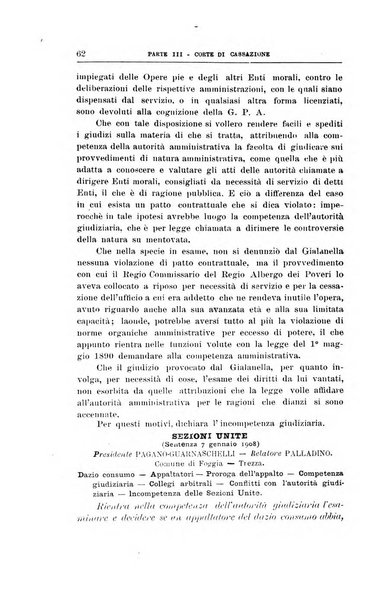 La giustizia amministrativa raccolta di decisioni e pareri del Consiglio di Stato, decisioni della Corte dei conti, sentenze della Cassazione di Roma, e decisioni delle Giunte provinciali amministrative