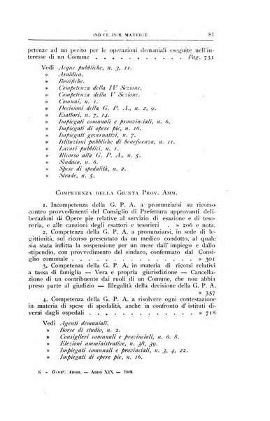 La giustizia amministrativa raccolta di decisioni e pareri del Consiglio di Stato, decisioni della Corte dei conti, sentenze della Cassazione di Roma, e decisioni delle Giunte provinciali amministrative