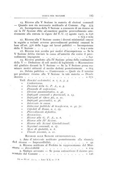 La giustizia amministrativa raccolta di decisioni e pareri del Consiglio di Stato, decisioni della Corte dei conti, sentenze della Cassazione di Roma, e decisioni delle Giunte provinciali amministrative