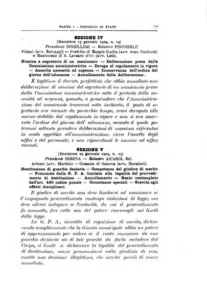 La giustizia amministrativa raccolta di decisioni e pareri del Consiglio di Stato, decisioni della Corte dei conti, sentenze della Cassazione di Roma, e decisioni delle Giunte provinciali amministrative