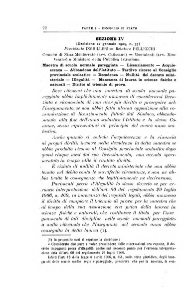 La giustizia amministrativa raccolta di decisioni e pareri del Consiglio di Stato, decisioni della Corte dei conti, sentenze della Cassazione di Roma, e decisioni delle Giunte provinciali amministrative