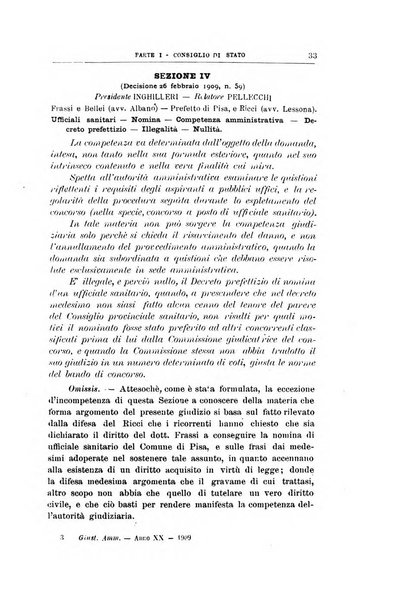 La giustizia amministrativa raccolta di decisioni e pareri del Consiglio di Stato, decisioni della Corte dei conti, sentenze della Cassazione di Roma, e decisioni delle Giunte provinciali amministrative