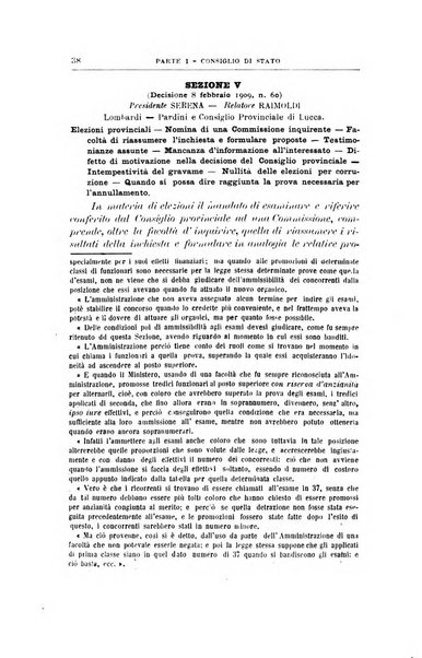 La giustizia amministrativa raccolta di decisioni e pareri del Consiglio di Stato, decisioni della Corte dei conti, sentenze della Cassazione di Roma, e decisioni delle Giunte provinciali amministrative