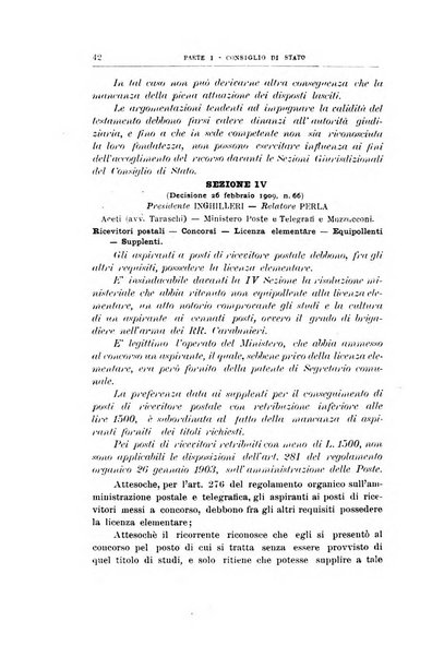 La giustizia amministrativa raccolta di decisioni e pareri del Consiglio di Stato, decisioni della Corte dei conti, sentenze della Cassazione di Roma, e decisioni delle Giunte provinciali amministrative