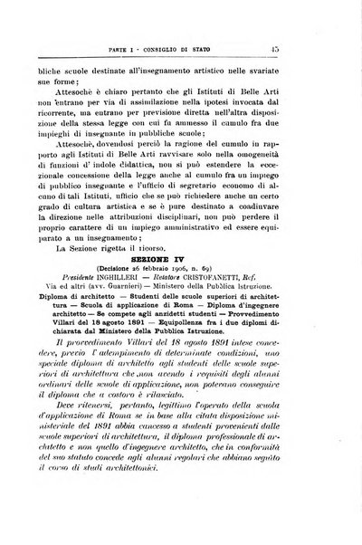 La giustizia amministrativa raccolta di decisioni e pareri del Consiglio di Stato, decisioni della Corte dei conti, sentenze della Cassazione di Roma, e decisioni delle Giunte provinciali amministrative