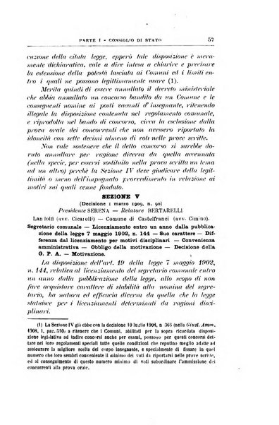 La giustizia amministrativa raccolta di decisioni e pareri del Consiglio di Stato, decisioni della Corte dei conti, sentenze della Cassazione di Roma, e decisioni delle Giunte provinciali amministrative