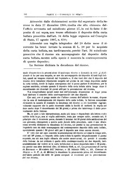 La giustizia amministrativa raccolta di decisioni e pareri del Consiglio di Stato, decisioni della Corte dei conti, sentenze della Cassazione di Roma, e decisioni delle Giunte provinciali amministrative