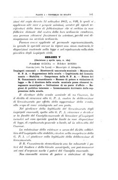 La giustizia amministrativa raccolta di decisioni e pareri del Consiglio di Stato, decisioni della Corte dei conti, sentenze della Cassazione di Roma, e decisioni delle Giunte provinciali amministrative