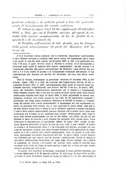 La giustizia amministrativa raccolta di decisioni e pareri del Consiglio di Stato, decisioni della Corte dei conti, sentenze della Cassazione di Roma, e decisioni delle Giunte provinciali amministrative