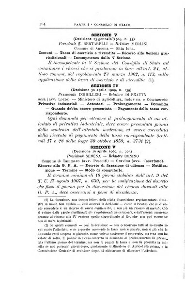 La giustizia amministrativa raccolta di decisioni e pareri del Consiglio di Stato, decisioni della Corte dei conti, sentenze della Cassazione di Roma, e decisioni delle Giunte provinciali amministrative