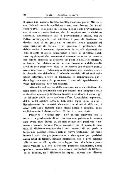 La giustizia amministrativa raccolta di decisioni e pareri del Consiglio di Stato, decisioni della Corte dei conti, sentenze della Cassazione di Roma, e decisioni delle Giunte provinciali amministrative