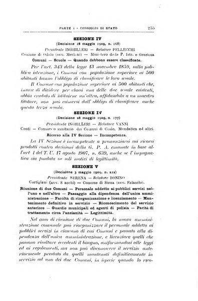 La giustizia amministrativa raccolta di decisioni e pareri del Consiglio di Stato, decisioni della Corte dei conti, sentenze della Cassazione di Roma, e decisioni delle Giunte provinciali amministrative